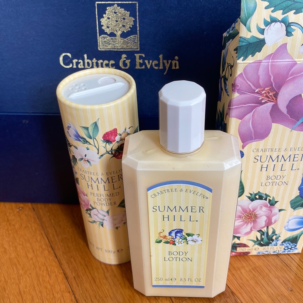 Crabtree & Evelyn Vintage Summer Hill body powder and lotion